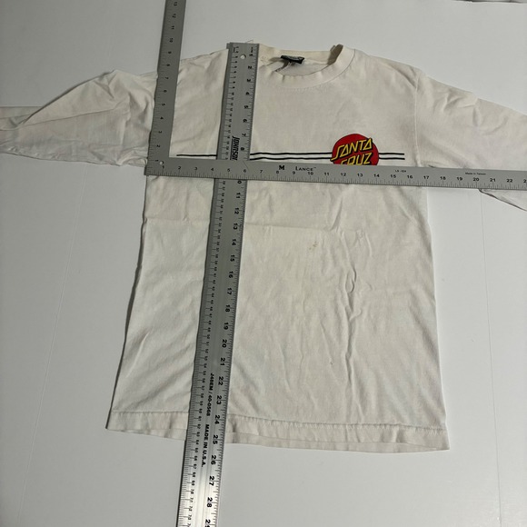 Santa Cruz Skateboards Long Sleeve Shirt Kids White Graphic Tee - Picture 7 of 9